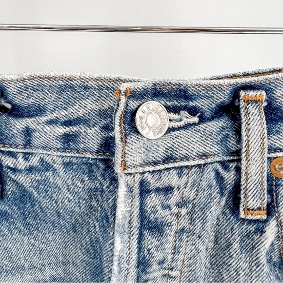 Agolde Denim Cut Off Jean Parker Shorts - Picture 4 of 6